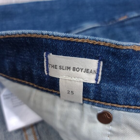 Madewell Jeans Womens 25x30 The Slim Boyjean Denim Mid Rise Stretch Pants - Picture 8 of 10